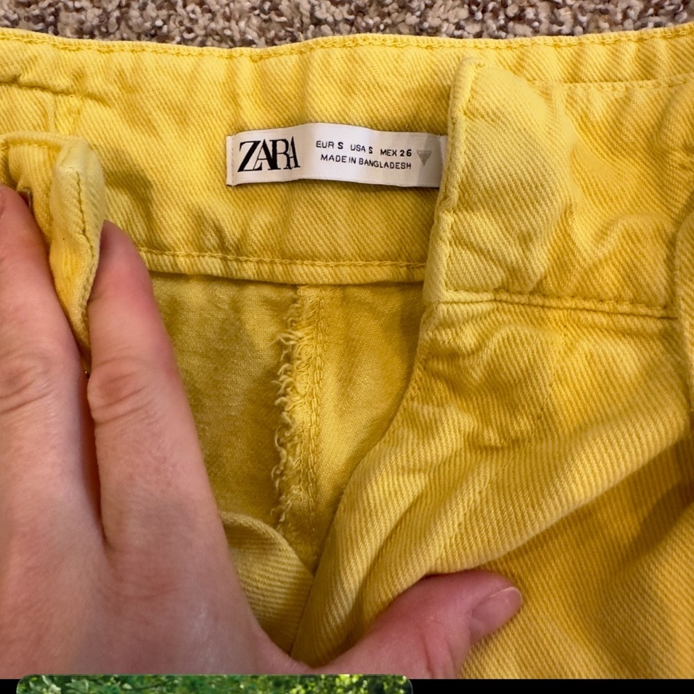 Zara Paperbag Bermuda Shorts in Yellow - Picture 5 of 5